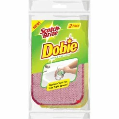 New ???? 3M Scotch-Brite Dobie Scrub & Wipe Cloth 2 Pk. ????