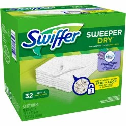 Best Sale ✔️ Swiffer Sweeper Dry Lavender Vanilla & Comfort Dry Sweeping Cloths, 32 Ct. ????