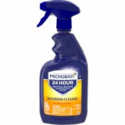 Best Sale ❤️ Microban 24 Citrus Bathroom Cleaner And Sanitizing Spray 22 Oz. ✔️