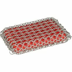Outlet ???? Lodge Chainmail Scrubbing Pad, Red ⌛