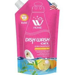 Budget ???? WBM Home Lemon And Green Tea Liquid Dishwashing Soap Refill 400ml ????